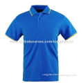 Fashionable Men's Polo T-shirt, Dye Customized Color in Collar Edge and Arm Edge